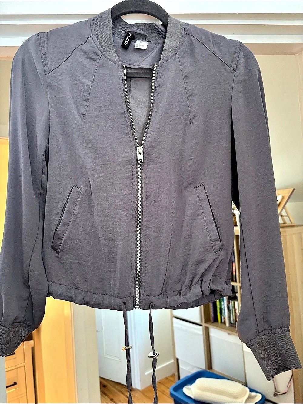 Gray Women's Bomber Jacket Like New